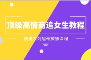 《顶级高情商追女生教程》靓男系列旭哥撩妹课程网盘下载41.7GB
