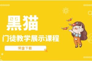 黑猫门徒教学展示课程网盘下载9.5GB