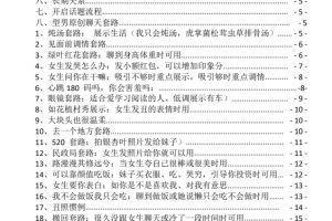 型男恋爱学堂-聊天话术PDF