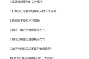 这样挽回不艰难（保姆级挽回教程）PDF